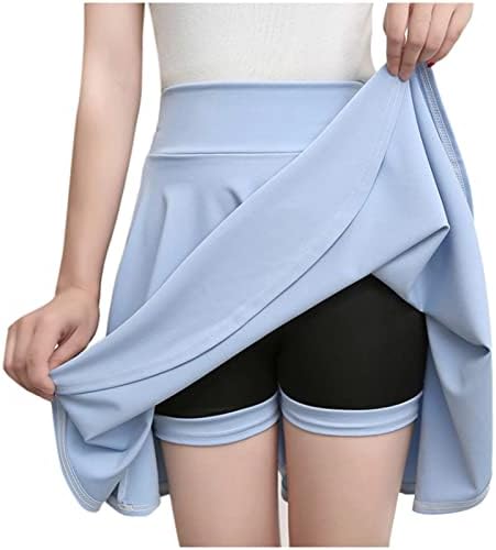 Saia de tênis de cintura alta feminina Athletic Running Golf Skorts Skirt