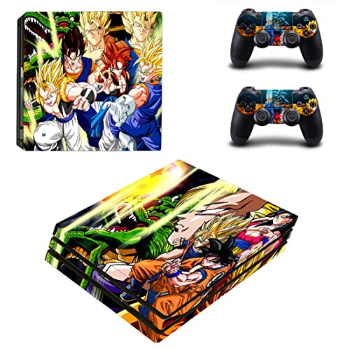 Anime Drago e Balões VIP Son Goku, Vegeta, Super Saiyan PS4 ou PS5 Skin Stick para PlayStation 4 ou 5 Console e 2 Controllers Decalk Vinyl - V1519