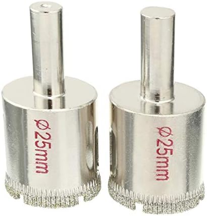 Novo diamante LON0167 25mm com orifício de orifício de areia de serra de eficácia confiável Bit 2pcs para vidro de ladrilho