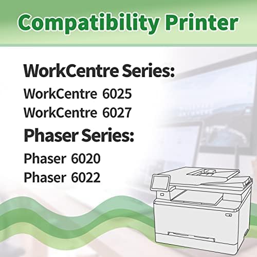 Caire 106R02757 Remanufatured Magenta Toner Cartuction Substituição para Xerox Phaser 6020 6022 Centro de trabalho 6025 6027 Impressora 1.000 páginas sem vazamentos totalmente compatíveis com fácil de instalação