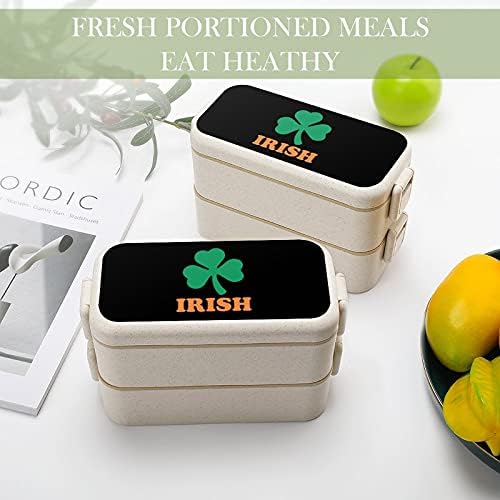 Material de fibra de trigo irlandês Bento Lunch Box Recipientes à prova de vazamentos para crianças e adultos