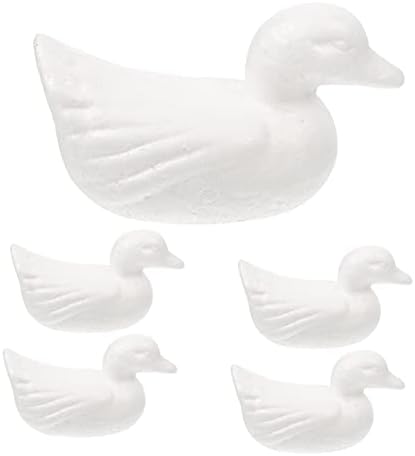 Veemon 5pcs espuma pato ornamento artesanato espuma de espuma artesanal artesanal espuma de animais decoração de mão formas artesanais