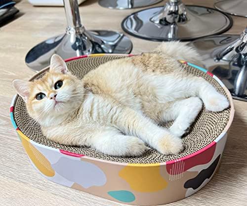 Bobbypet Cat Scratcher Lounge Cama - Forma Oval para Big Cat