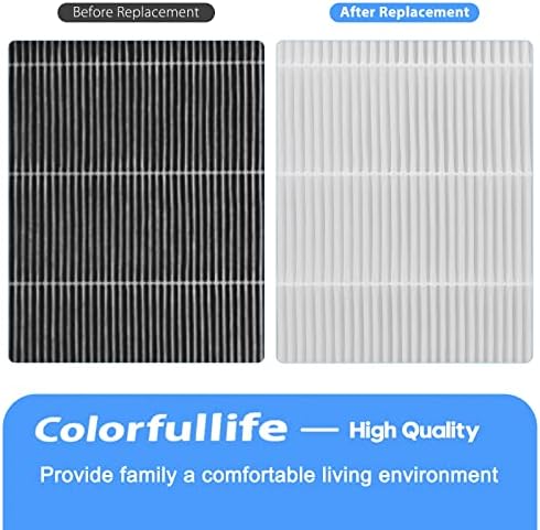 Filtro de substituição ColorfulLife 116130 para Winix 5500-2 Purificador de ar, filtro HEPA e pacote de combinação de filtro de carbono ativado, substituição Parte 116130
