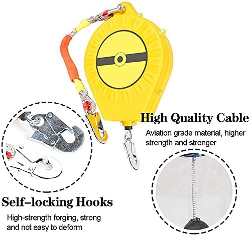 Kit de corda anti-grop, linha de vida de retransferência auto-retransportação 5m-30m, equipamento de proteção pessoal, corda de segurança