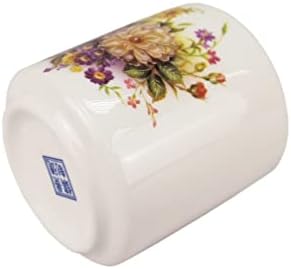 FixtUledisplays® Pequeno 2 pacote de porcelana de porcelana com design floral, 2.5x2.5x2.75 , 10 oz 15556-2pk-npf