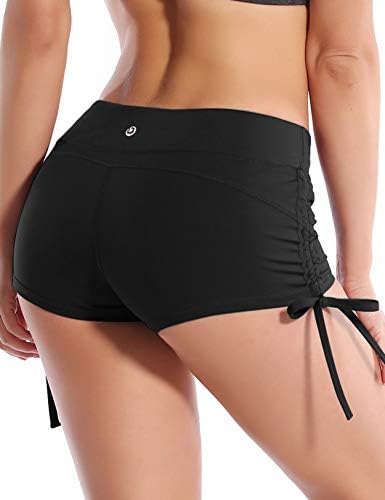 Bubblelime Stretch shorts de ioga sexy para mulheres laços laterais ajustáveis ​​Executando o treino de fitness wicking