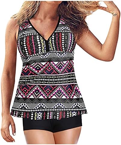 GTMZXW Women's Tankini Conjuntos de biquíni para mulheres Tampa de tanques longos femininos com os conjuntos de biquíni femininos