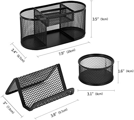 NEUDECO Mesh Locker Shelf and Desk Organizer Conjunto - 5 peças, incluindo organizador de armário cinza, caddie de