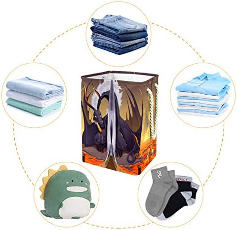 Dragon lava lavanderia Cool Cestas cestam altas dicas dobráveis ​​para crianças adultas meninos adolescentes meninas em quartos banheiro