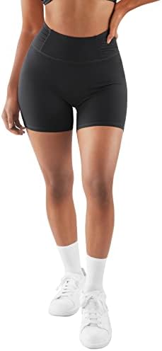 Moshengqi Scrunch Butt Shorts para Women Workout Gym High Wistist