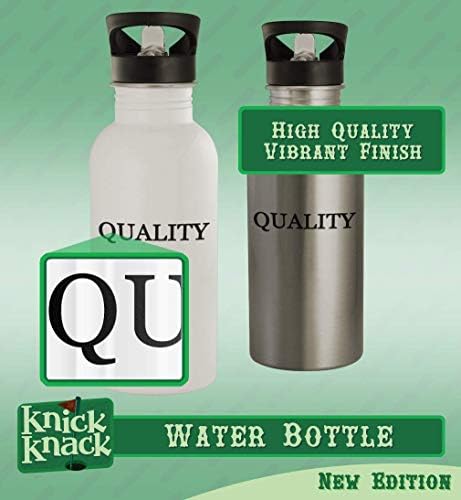 Presentes de Knick Knack Peludo - garrafa de água de aço inoxidável de 20 onças, prata