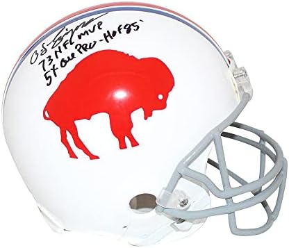 O.J. Simpson autografou Buffalo Bills autêntico 65-73 capacete 3 INSC JSA 31714 - Capacetes NFL autografados