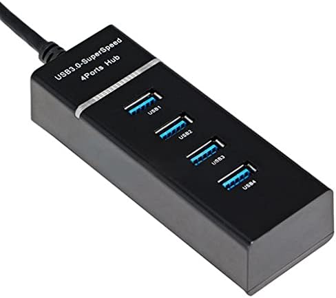 YDC 4 PORT USB 3.0 Multi High Speed ​​Hub Splitter Expansão Adaptador de laptop para PC compatível com PC Max OS e Linux