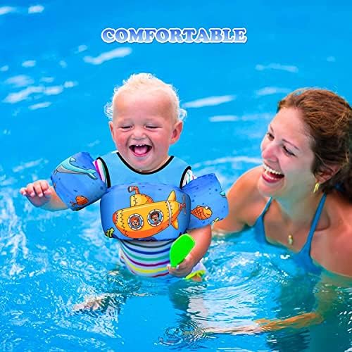 Colete de natação para crianças para meninos e meninas de 22 a 66 libras, gargalhadas de criança para crianças de 2 a 6 anos