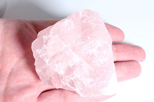 MineralUriverse Pequeno pedaço de quartzo rosa e rosa - pedras cruas naturais e rochas -tinteiros para cair, cáxi, polimento,