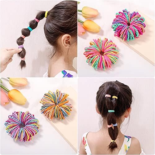 Gppzm 100pcs/lot bands de cabelo garotas colorido colorido elástico faixa de borracha bandos de cabelo infantil scrunchie de cabelos