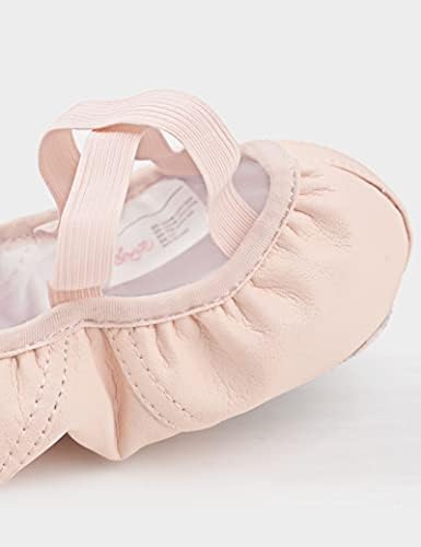 Lovdaswi Girls Ballet Dance Sapatos de dança Microfiber Leather Ballet Slippers