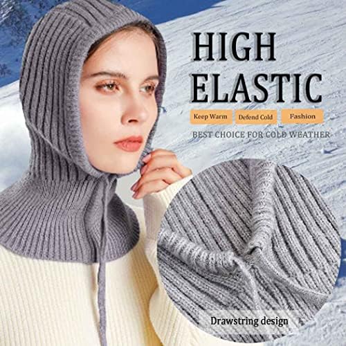 Tgirls quentes chapéu de cachecol para mulheres de malha de inverno Balaclava Captura de gorro de gaiolas de gorro com capuz de