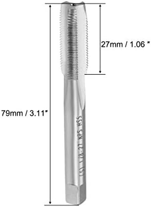 Torneira da máquina UXCELL, 1/8-27 NPS TOP TOP 3 FLUTAS EXTERIAS ALTA VELOCIDADE ATELHA FINISE