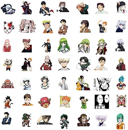 200 PCS ANIME STACKS MACO MISTO, adesivo de vinil à prova d'água para crianças para crianças laptop skateboard de skate worper thele,