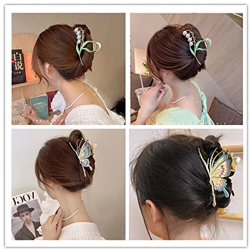 4 PCs Butterfly Flower Clips Tulipe Flow