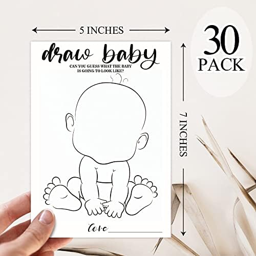 Desenhe jogo de chá de bebê, você consegue adivinhar como será o bebê, desenhar meninos ou garotas enfrentam 30 cartas de jogo para