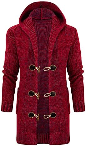 Jackets de moda Ymosrh para homens longos Botão de Windbreaker Cardigan Comprimento médio Casacos masculinos e jaquetas inverno