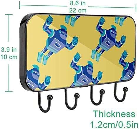 Vioqxi Gails de parede trilho de rack, suporte de parede de rack de casaco resistente, chapéu de casaco padrão de robô