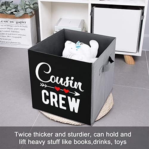 Cousin Crew Fall in Love Collapsible Storage Cubos Organizer Organizer Fabric Caixas de armazenamento insere gavetas de cubo