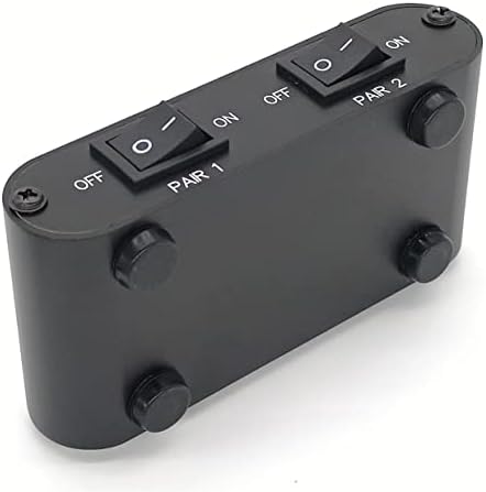DLOETT Caixa de comutador de alto-falante estéreo de áudio de áudio, combinador Multi Zone A B Switch Distribution Controller