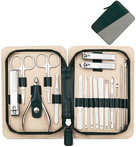 UMCNVV Manicure Conjunto de aço inoxidável Clippers Pedicure Pedicure Narbrow Scissors Scissors Cutter de unhas Kit de viagem