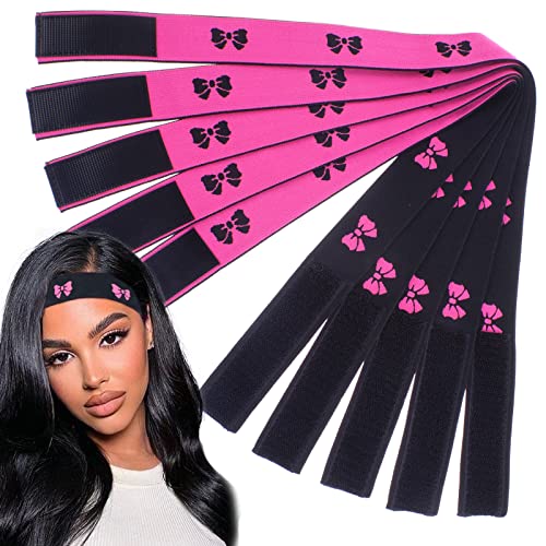 Ruiyok 5pcs Wig Elastic Bands para Wigs 1.4inch Lace Merting Band para perucas, faixa elástica para bordas de peruas, bandas de borda