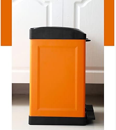 Lixeiros de reciclagem de lixo de lixo de lixo de lixo ao ar livre de 24 litros de 24 litros de compartimento de compartimento duplo, lata de lixo de cozinha, lata de lixo de grande capacidade com tampa, caixas de reciclagem de lixo de aço inoxidável escovado caixas de reciclagem de lixo