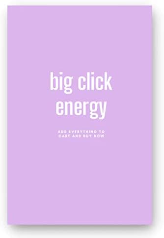 Notebook Big Click Energy - Melhor caderno forrado para diário diário, ajude você a alcançar seus objetivos, manifestar sonhos e viver sua melhor vida verde