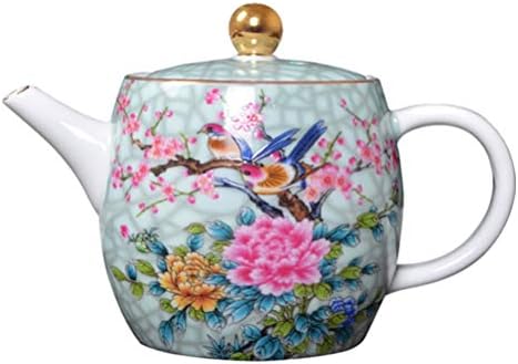 Yardwe Cerâmica Teaware Cerâmica Tule de chá cerâmica Pote de chá chinesa Padrão de flores Chaleira Grande Porcelana Servando