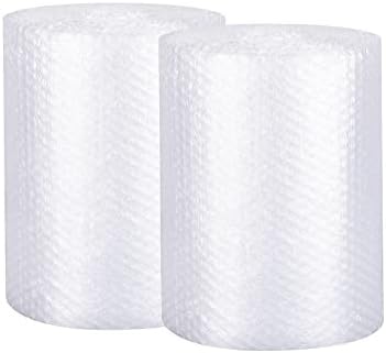 PackBabol Bubble Cushioning Rolls 2-Pack, 12 polegadas x 72 pés 3/16 de bolha de ar, embrulho em movimento de bolhas para embalagem, suprimentos em movimento, pequenas empresas