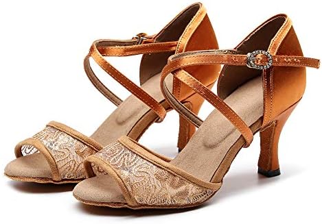 Sapatos de dança latina feminina de YKXLM, sapatos de dança de festas de casamento de salão de salão, modelo qjw1060