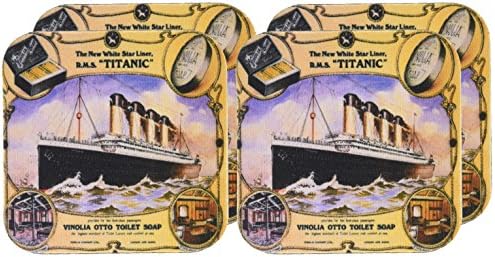 3drose cst_149245_2 Linha de estrela branca vintage Titanic Vinolia Otto Sabonete Poster de Publicidade