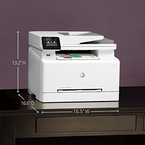 HP LaserJet Pro M283FDWB Color sem fio Printer All-in-One Laser, impressão, varredura, cópia, fax, até 22 ppm, 600x600 dpi, tela de toque de 2,7 colorido, trabalho com Alexa-Wulic Printer Cable