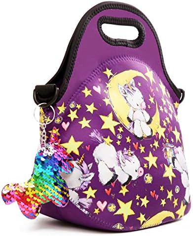 Debbieicy fofo unicórnio leve Princess Backpack Kids School Bookbag com lanchone