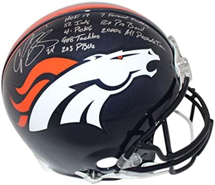 Champ Bailey autografou o capacete autêntico de Denver Broncos 8 INSC JSA 23971 - Capacetes NFL autografados