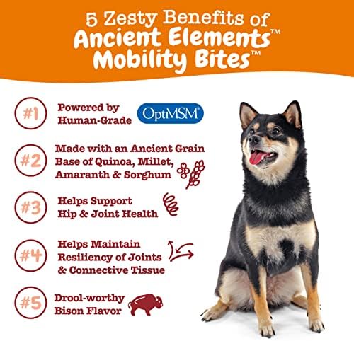 Elementos antigos 8 em 1 picadas para cães - articulação, pele, intestino, imune, suporte cardíaco + glucosamina para cães - suplemento de quadril e articulação para alívio da dor da artrite de cães