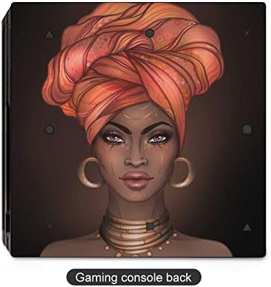 Afro -americano Pretty Girl Girl PVC adesivo adesivo adesivo de protetor de pele para PS4 Pro/PS4 Slim Controller