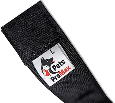 PETS PROMAX - Collar de cão tático [Collar de cães de caça de qualidade militar de qualidade à prova d'água], colar de cachorro de serviço pesado tático com fivela de metal e alça de controle para treinamento de cães. , Preto)