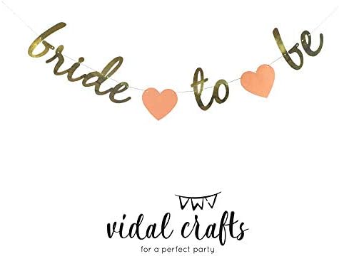 Vidal Crafts Conjunto de decorações de chuveiro de noiva, decoração de festa de despedida de solteira, noiva para ser banner,