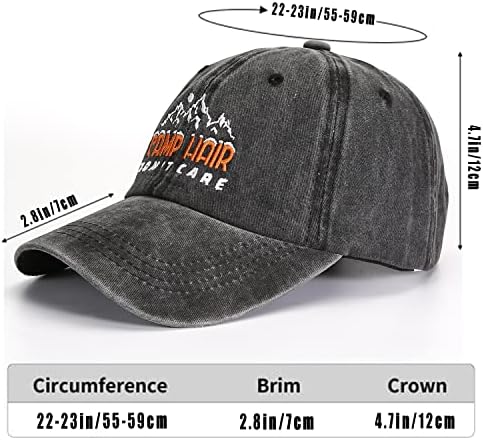 Tureiop Bordoused Camping Hair Don Case Hat Hat Women Fun Cool Baseball Cap acampamento Hat Hat Hat Out acampamento