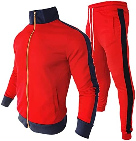 Mens Casual Sports Zipper Conjunto de Cardigan Cardigan Combation Trend Stand Collar Suite Tan Suite
