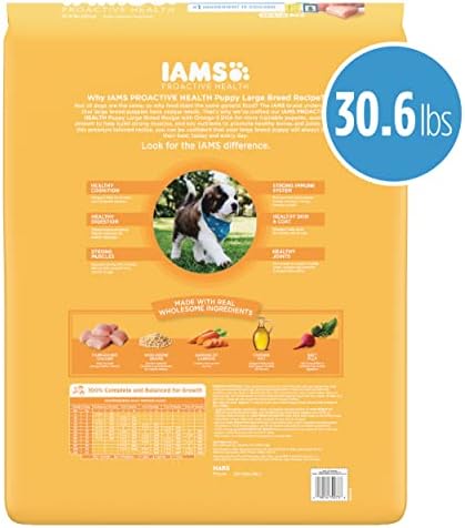 IMSs Smart Puppy Large Breed Dry Puppy Food com frango de verdade, 30,6 lb. bolsa