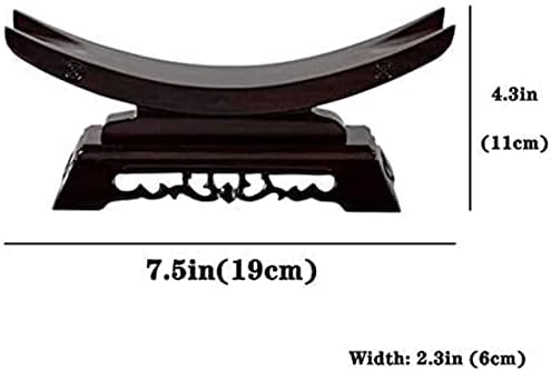 Yiwango Sword Holder Stand Stand esculpido Artesanato Ornamento Base Sword Display Decoração da casa para o quarto